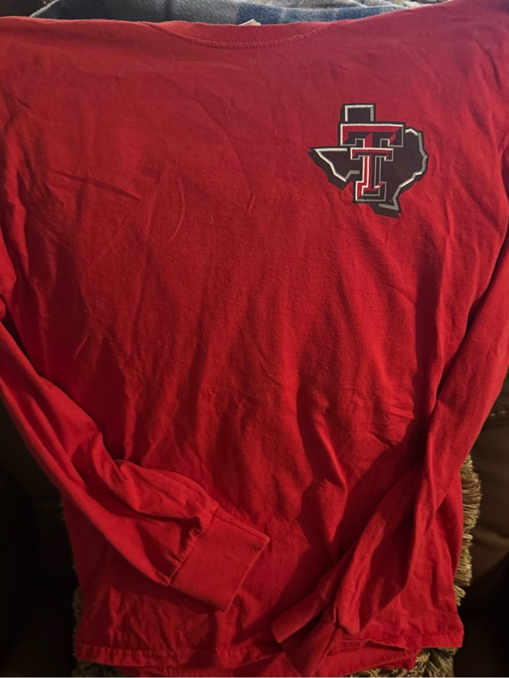 Texas Tech Red Long Sleeve Logo Tee